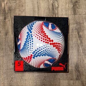 Puma Ball with Red and Blue Dot Design